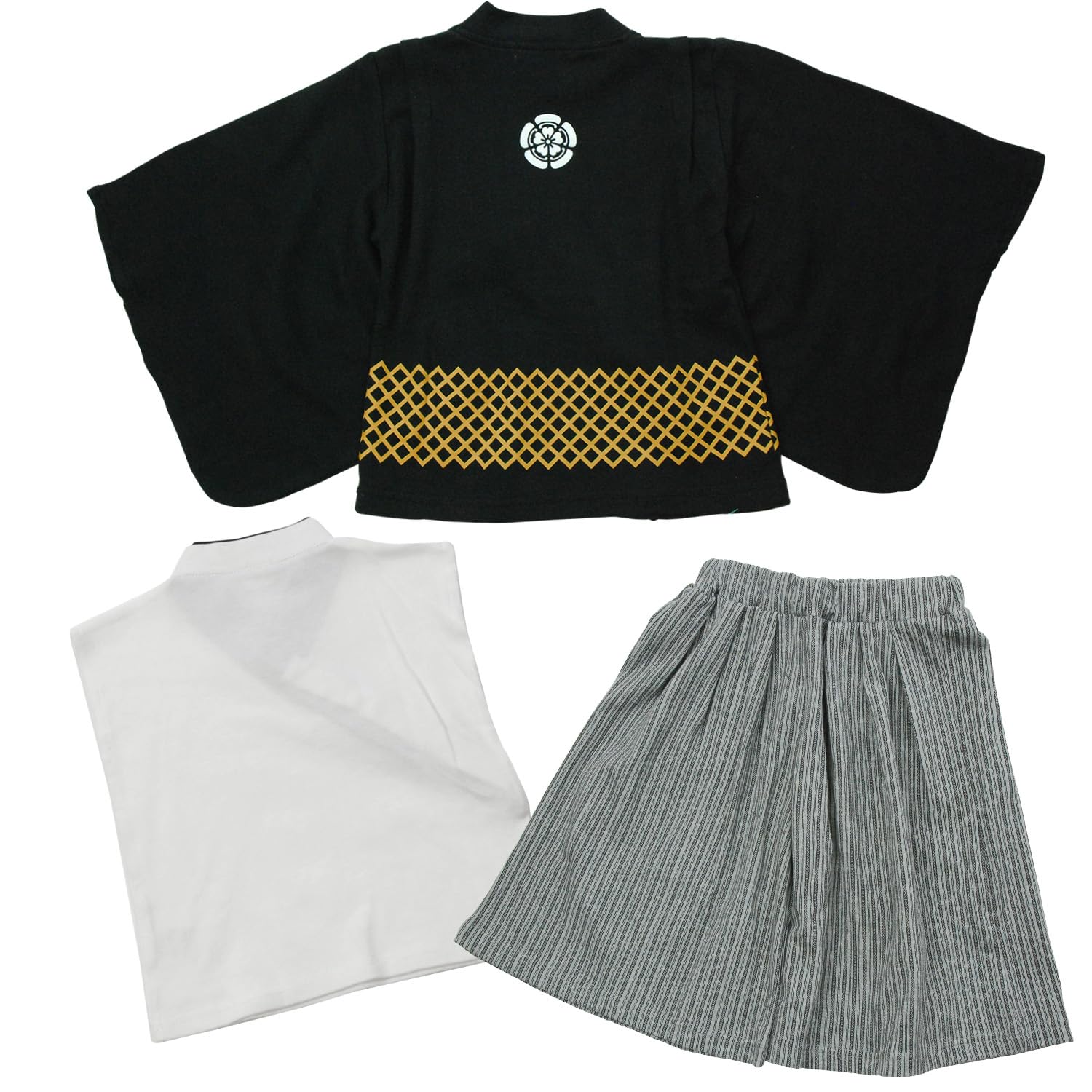 Dzieci Hakama Styl Kimono Styl Chłopiec Zestaw Japoński Formalny Strój Urodzinowy Halloween Strój Dziecięcy Strój samuraja Cosplay Kid