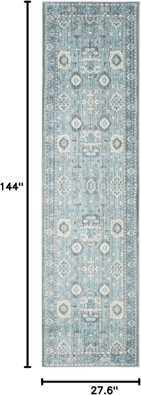SAFAVIEH Valencia Collection Runner Rug - 2'3" x 12', Alpine & Multi, Boho Chic Distressed Design, Non-Shedding & Easy Care, Ideal for High Traffic Areas in Living Room, Bedroom (VAL110B)