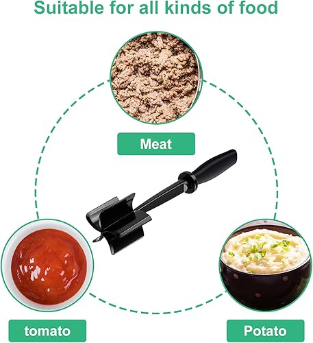 Miniatura 2 de Picador de carne, utensilio picador de carne molida, multifuncional resistente al calor y picador de mezcla para carne de hamburguesas, carne