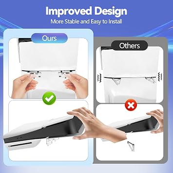 Horizontal Stand for PS5 Slim PS5 Pro Console, Transparent Acrylic Stand Compatible with PlayStation 5 Slim Pro Disc Edition