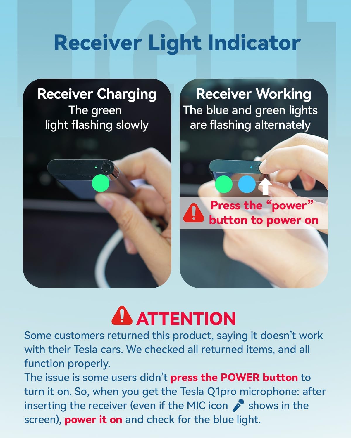 Tesla Karaoke Microphone for Tesla with Portable Case, Car Karaoke Microphone with USB A Receiver for Tesla Model Y/3/S/X, Wireless Singing Mic with 3.5mm Jack for Cars, Speakers (2 Mics+1 Case) - Image 5