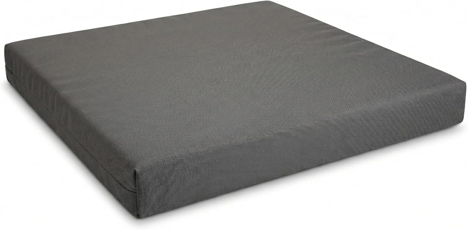 MOTHER LAND Water Resistance Rattan Patio Furniture Sofa Replacement Cushion seat Cover Pads (Seat 60cm x 60cm, x10cm, Charcoal)