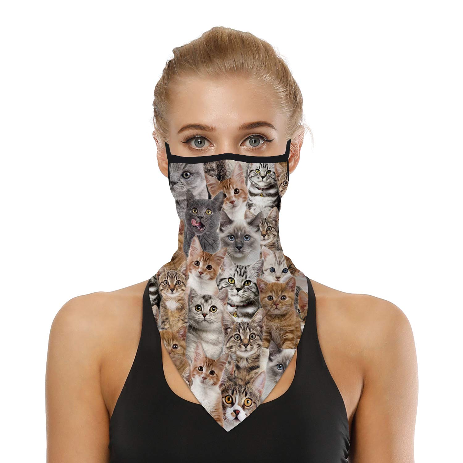 YAYOUREL Neck Gaiter Face Mask Covering Bandanas for Men Women Summer UV Face Scarf Mask Cover Facemask Balaclava Headbands