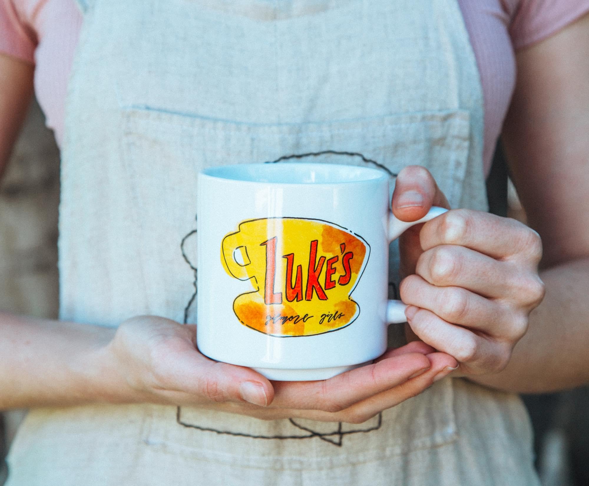 Silver Buffalo Gilmore Girls Luke's Diner Single Stackable Ceramic Mug, Yellow - Image 3