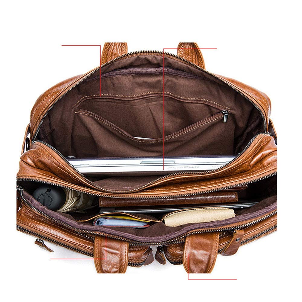 Sacs Messagers pour Hommes Hommes en cuir vintage Sac à dos Laptop Messenger Porte-documents Daily Casual Sport épaule Voyage d'affaires pour le Travail