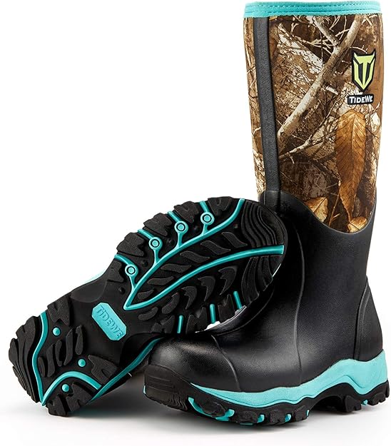 TIDEWE Hunting Boot for Women, Insulated Waterproof Durable 15" Women's Hunting Boot, 6mm