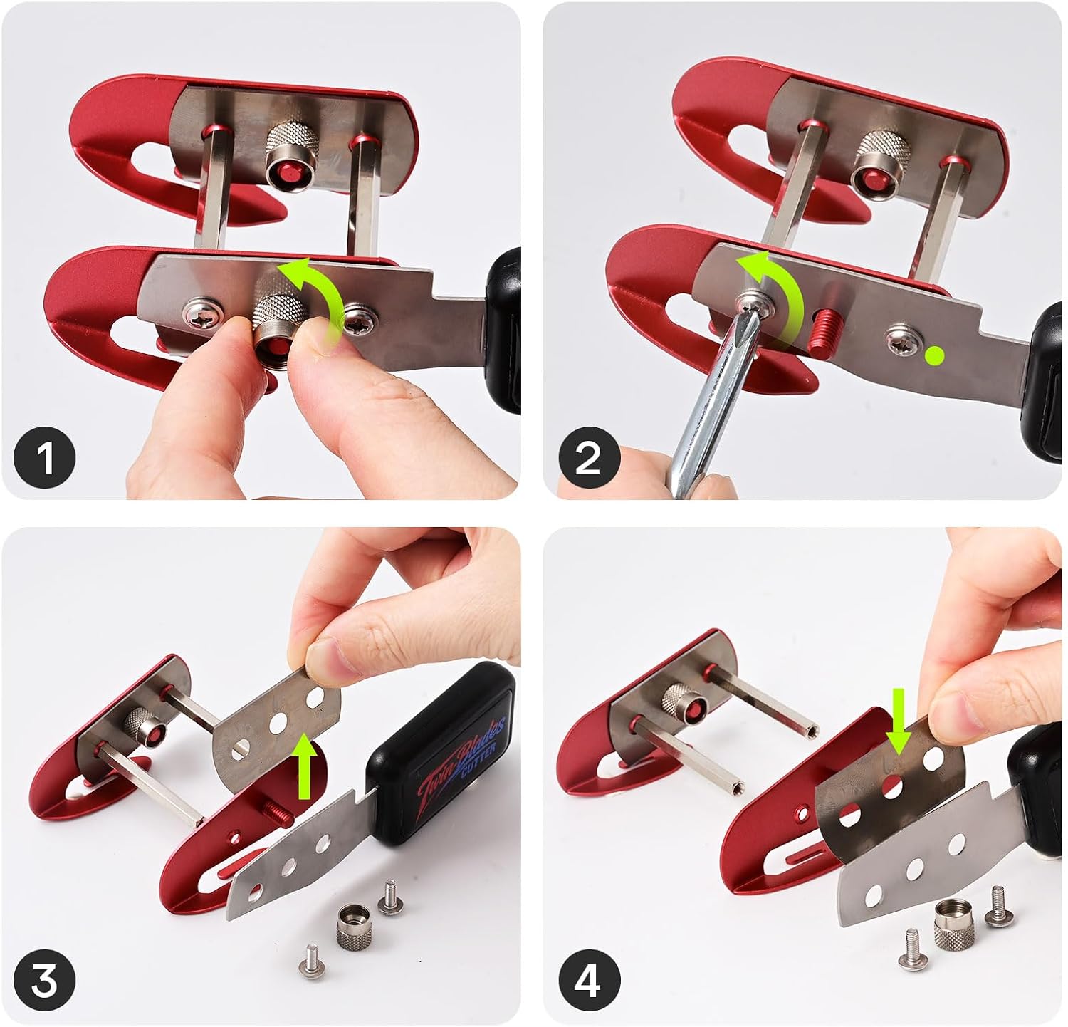 NEWISHTOOL Vinyl Backing Paper Cutter Dual-Blade Slitter Tool 3PCS