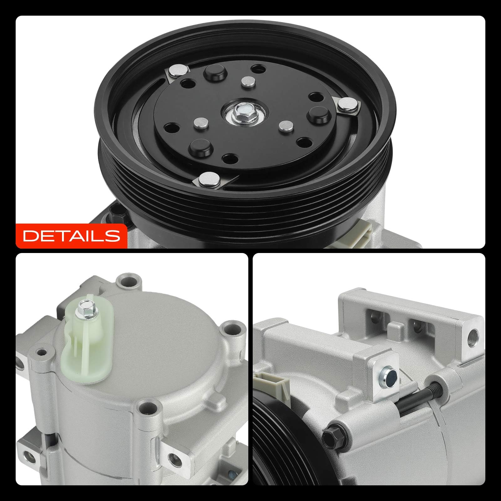 Frankberg Compressore per aria condizionata con frizione, benzina | 4R3H19497BB; Compatibile con: Fiesta IV JA JB, KA Van RB, Ritiro del corriere, Fiesta Van J3 J5, KA RB, Puma EC