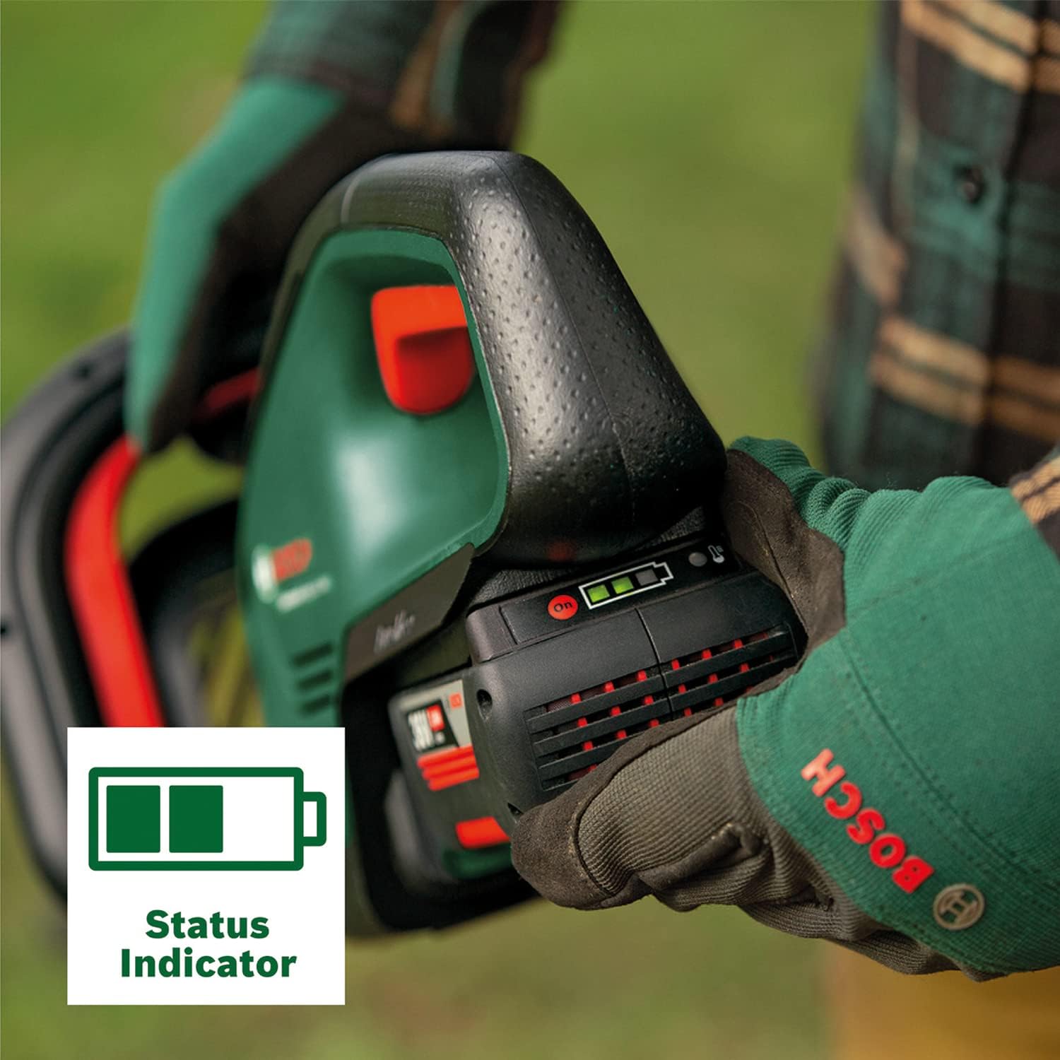 Ergonomic handle of Bosch hedge cutter