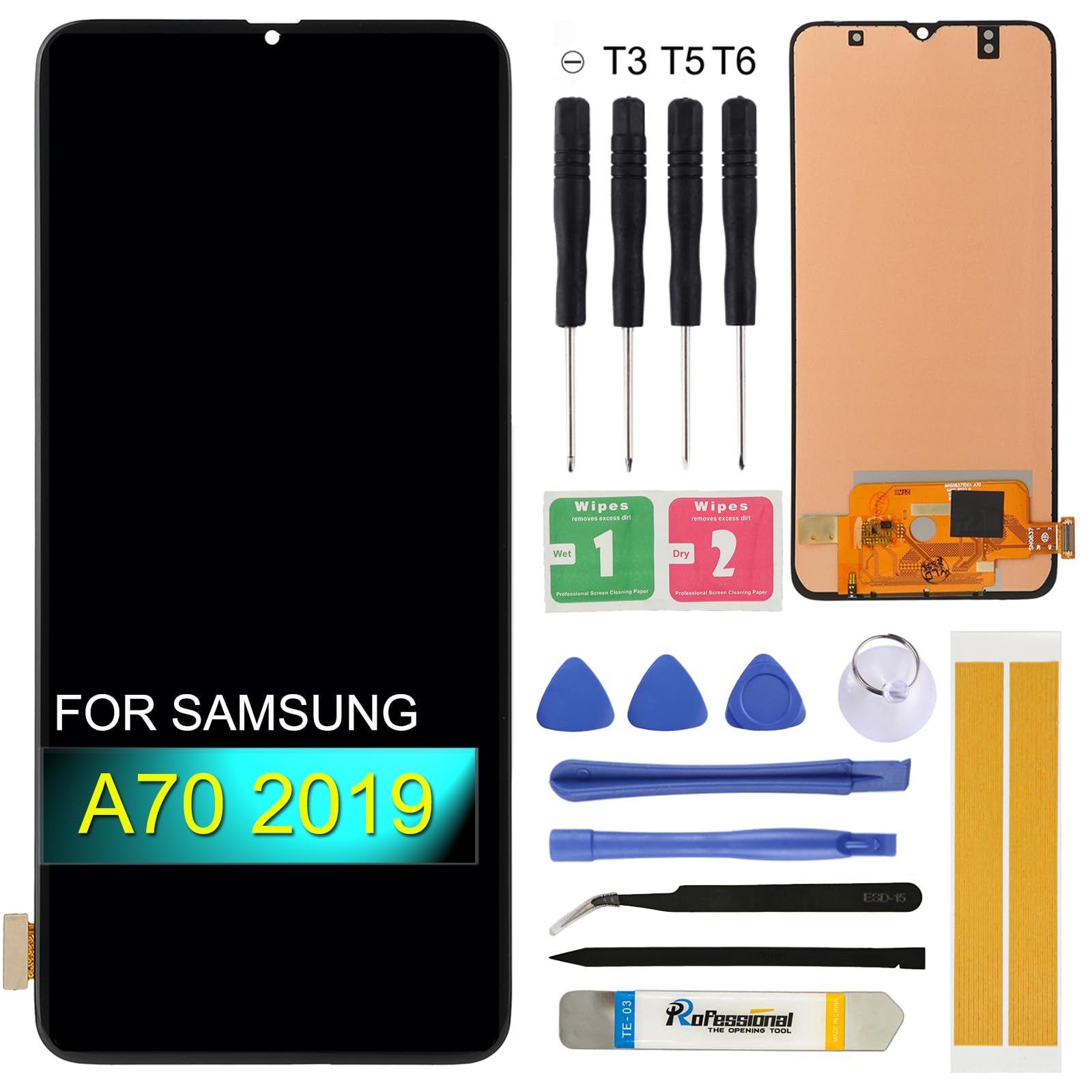 for Samsung A70 2019 Screen Replacement A705 A705F SM-A705F A705DS 6.7'' LCD Display Touch Digitizer Assembly with Tools