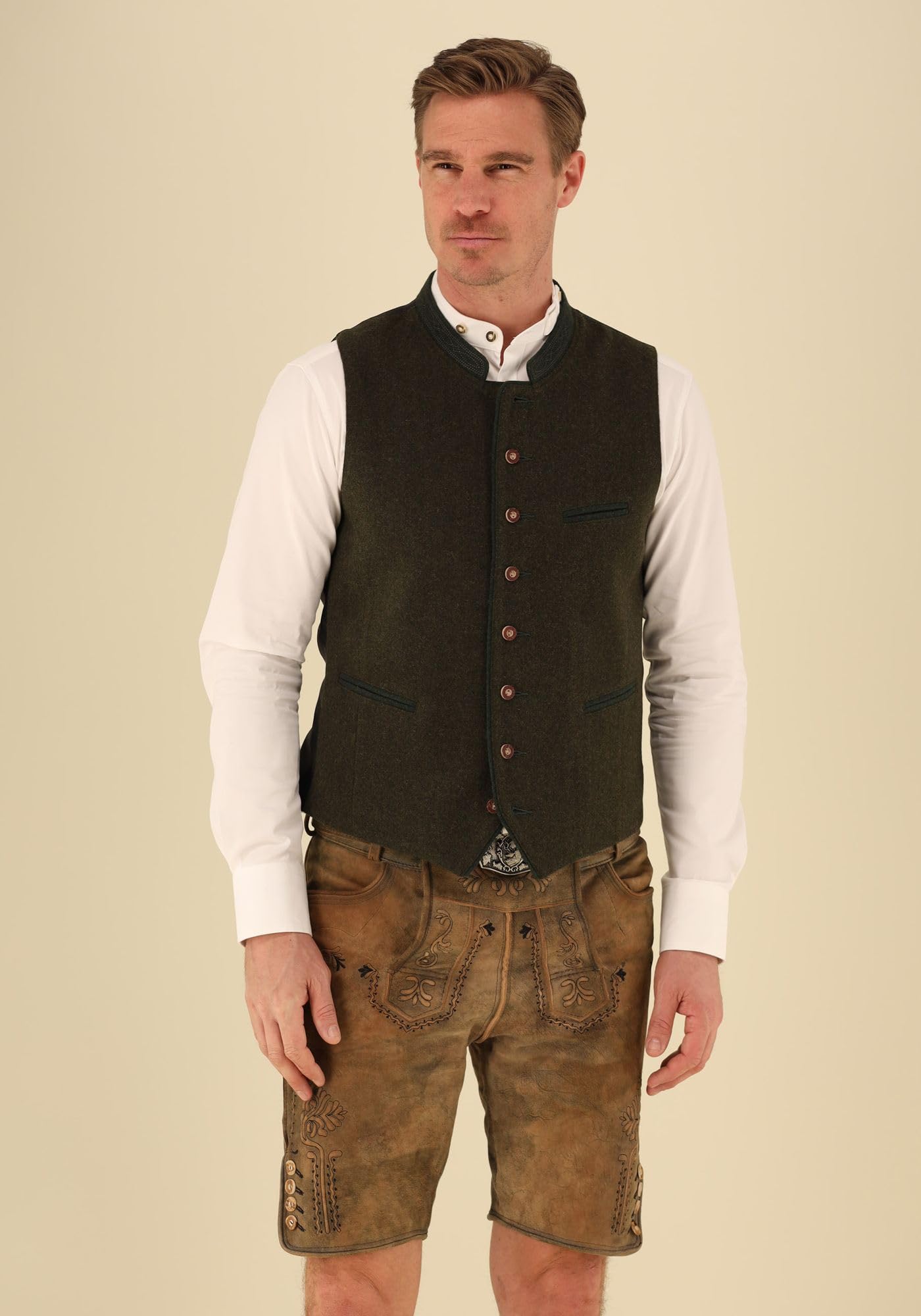 OS Trachten Trachtenweste Slim Fit Thoyad