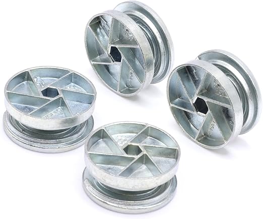 ReplacementScrews Bed Frame Cam Wheel Locks Compatible with IKEA Part 114670 (MALM, SONGESAND, BRIMNES) (Pack of 4)
