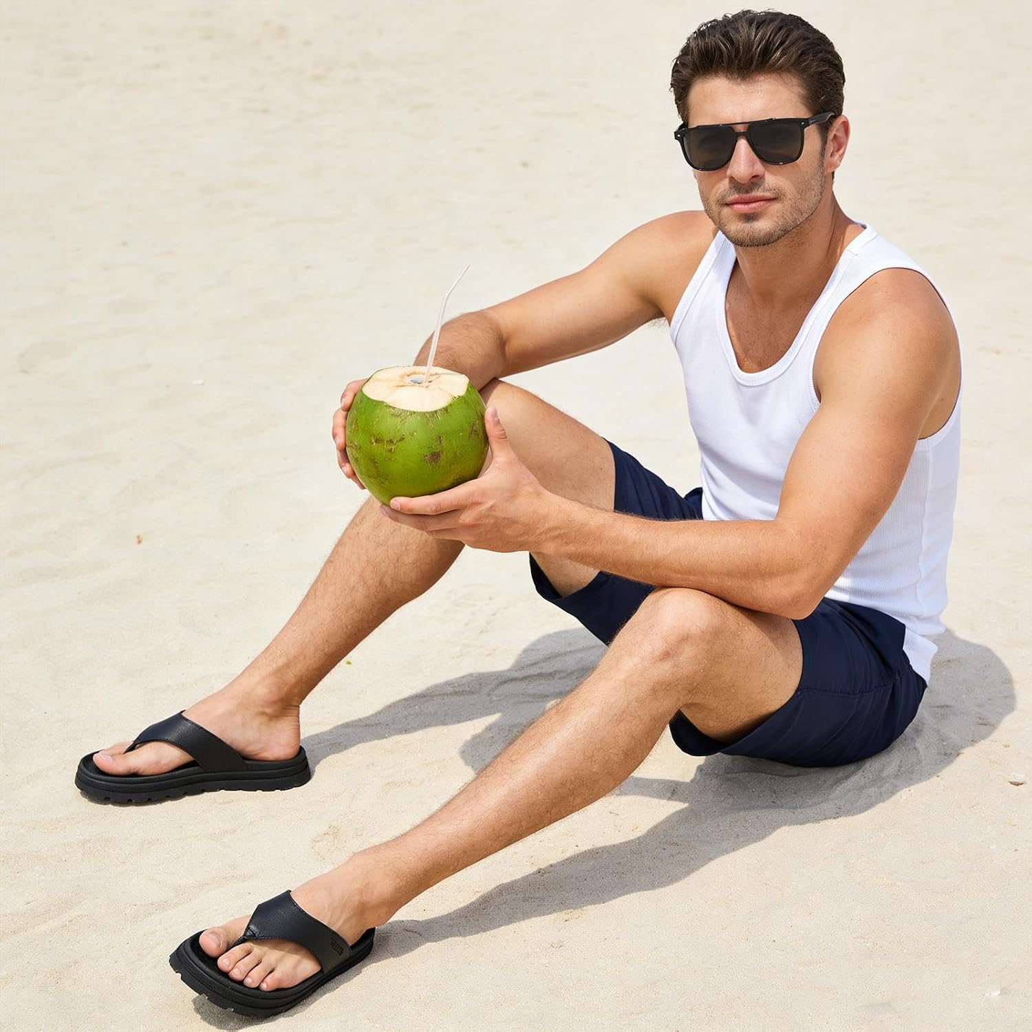 Mens Platform Sandals with Arch Support