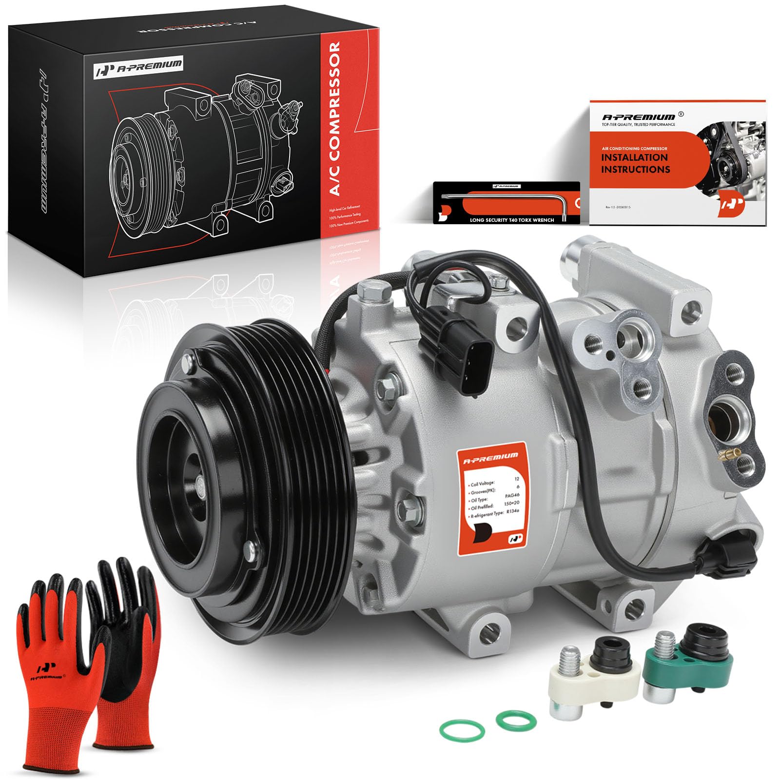 A-Premium Air Conditioner AC Compressor with Clutch