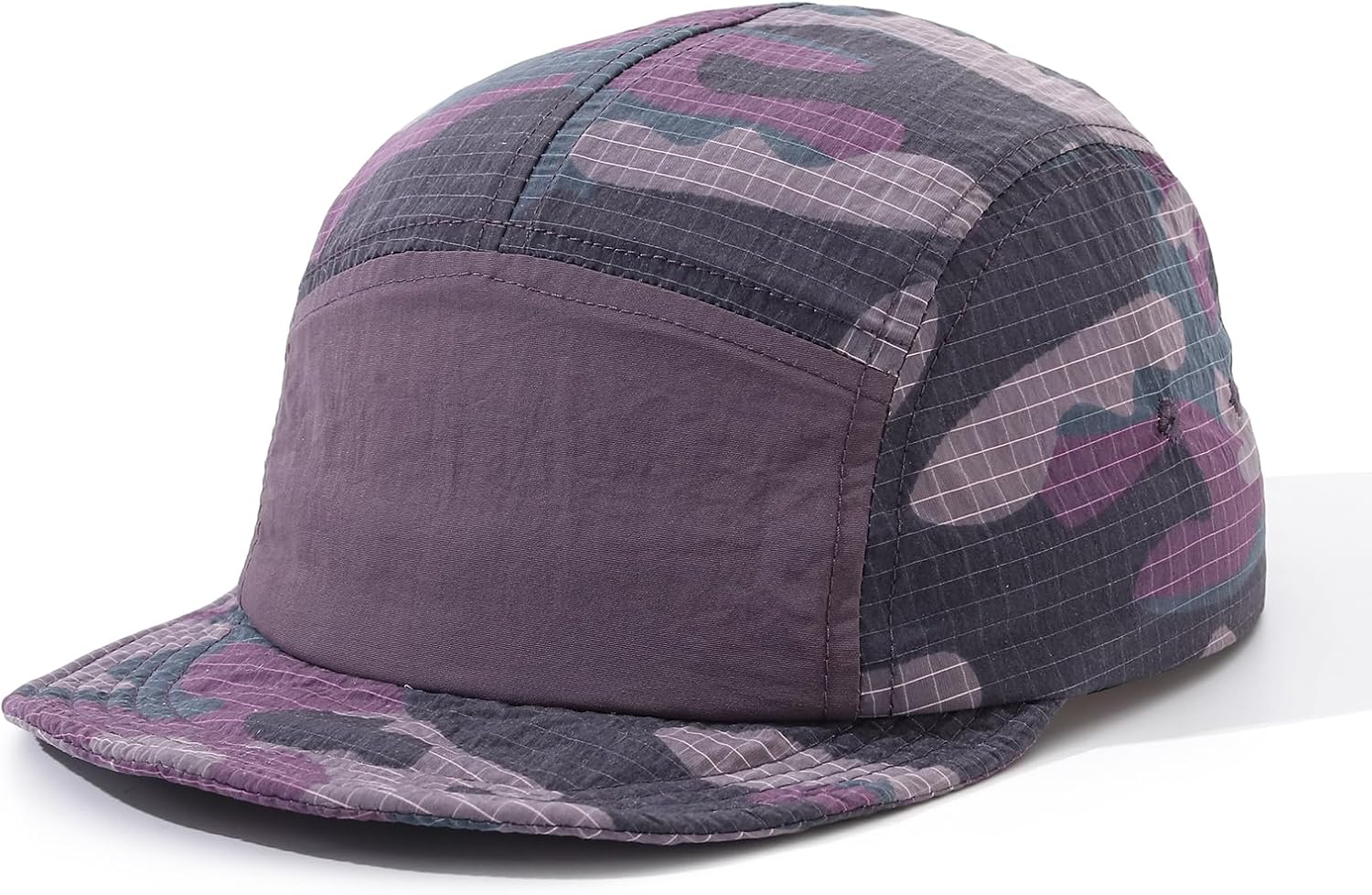 Camo Waterproof 5 Panel Hat Quick Dry Short Brim Baseball Cap Cadet Caps Flat Bill Trucker Hat Hip Hop Dancing Hats image 2