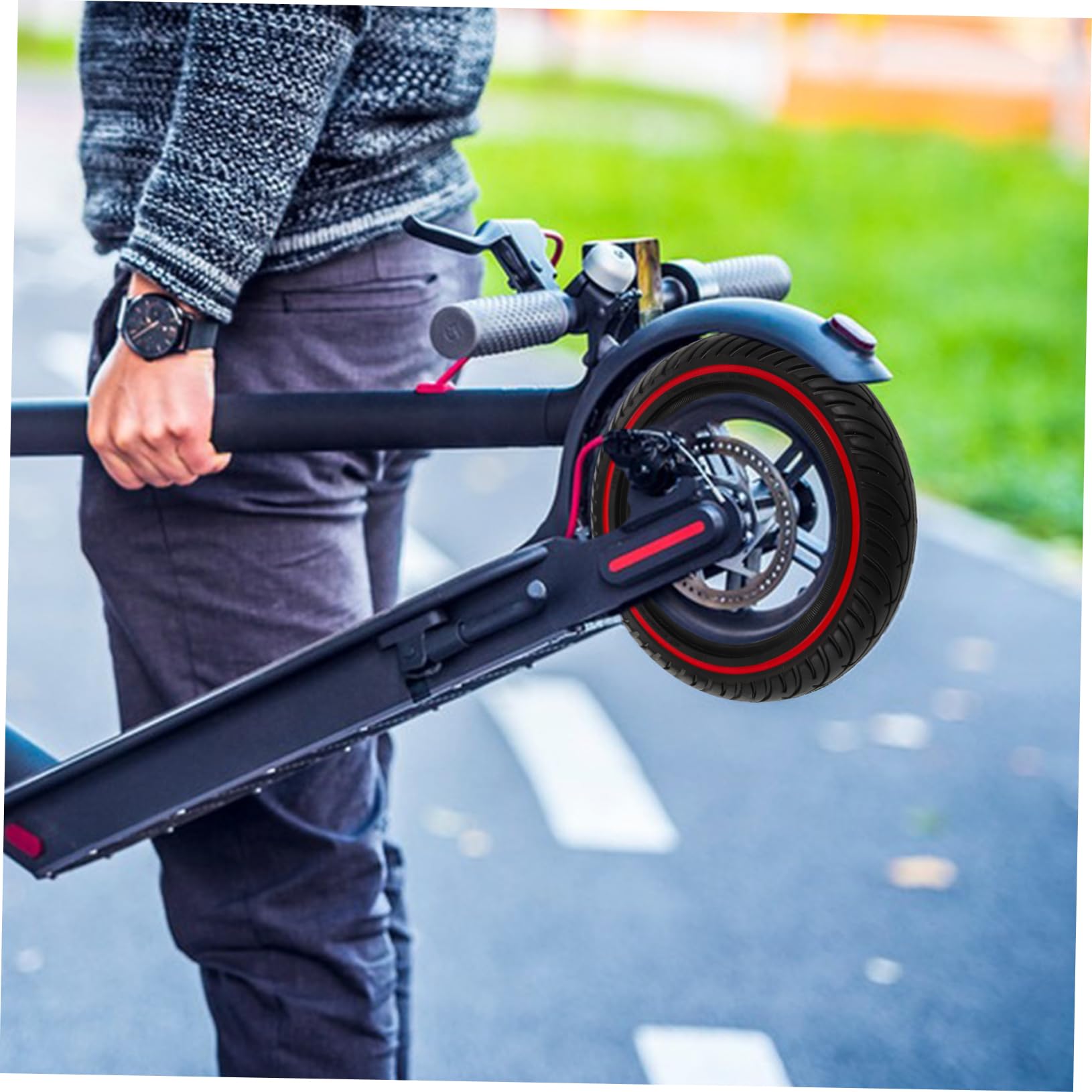 Gatuida Roue De Scooter Nid Abeille pour Pneu De Remplacement Non Gonflable Conduite Compatible avec Trottinettes Électriques