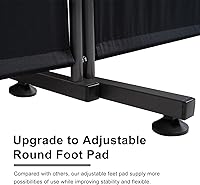 Vista 2 de Divisor de ambientes de 6 pies, pantallas plegables de privacidad de 3 paneles con diseño independiente, divisor de pared portátil para separación