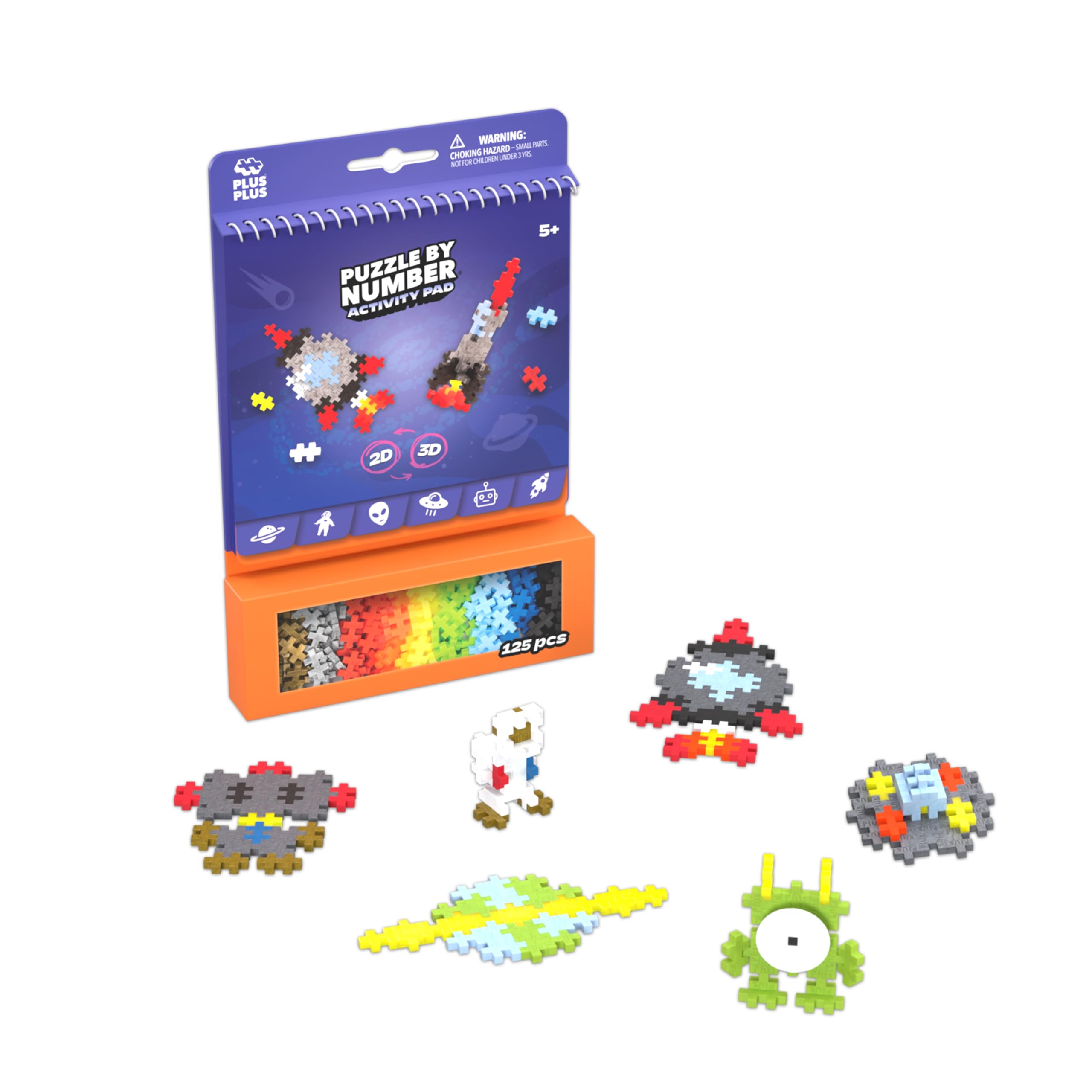 Amazon.com: Plus Plus Puzzle By Number Activity Pad, Space