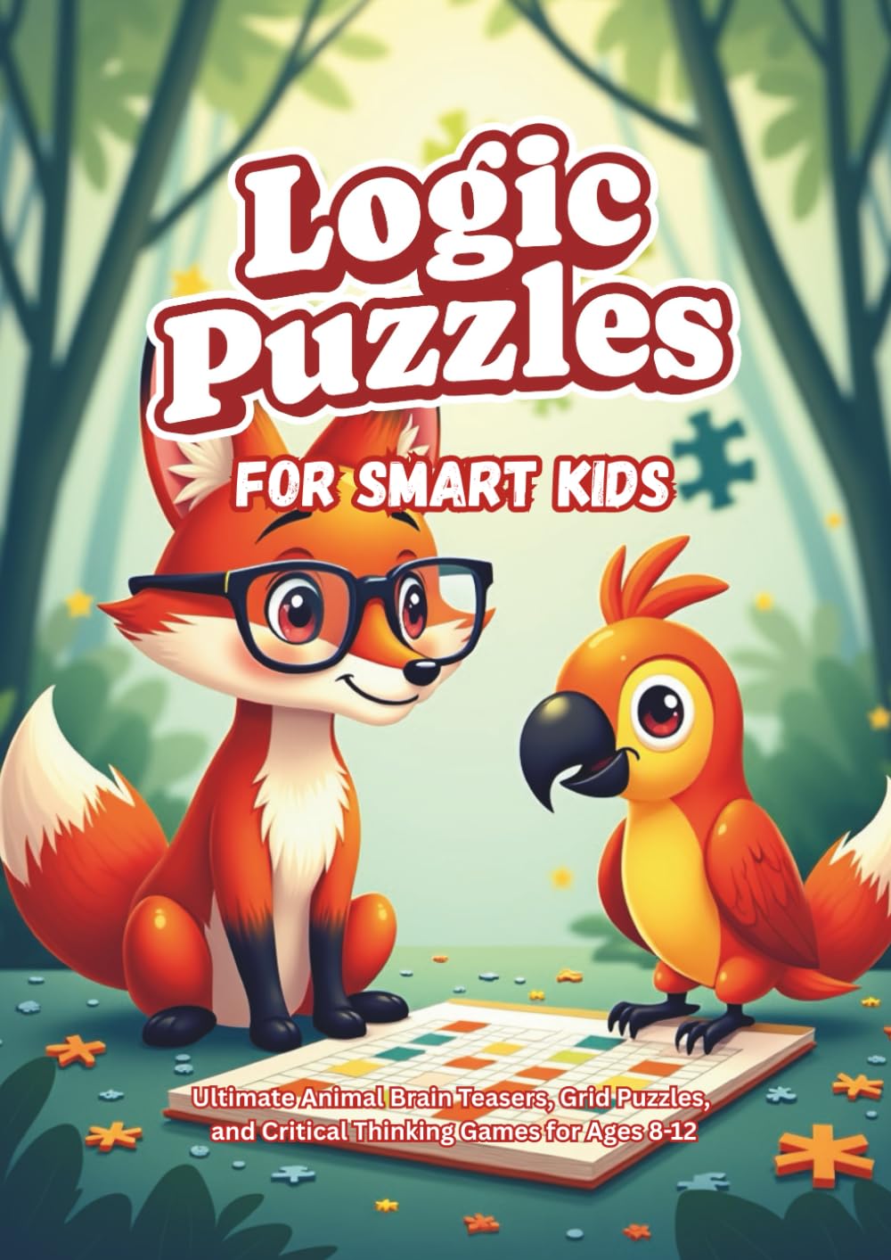 Wild Logic Puzzles for Smart Kids: Ultimate Animal Brain Teasers, Grid Puzzles, and Critical Thinking Games for Ages 8-12
