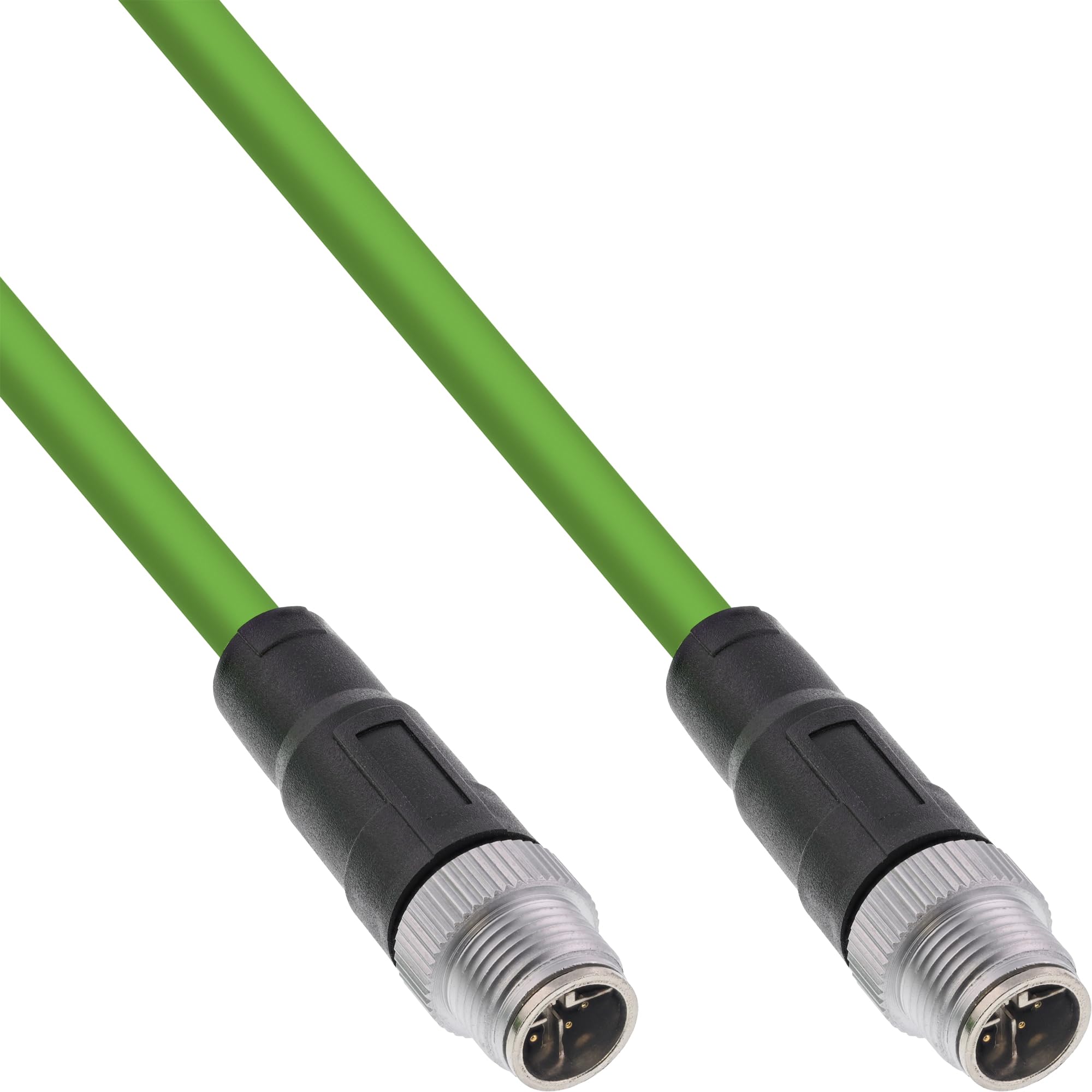 InLine Câble réseau industriel M12 8 broches X-codé mâle/mâle Cat.6A PUR, Ethernet M12, 8 broches, 5 m, 40505