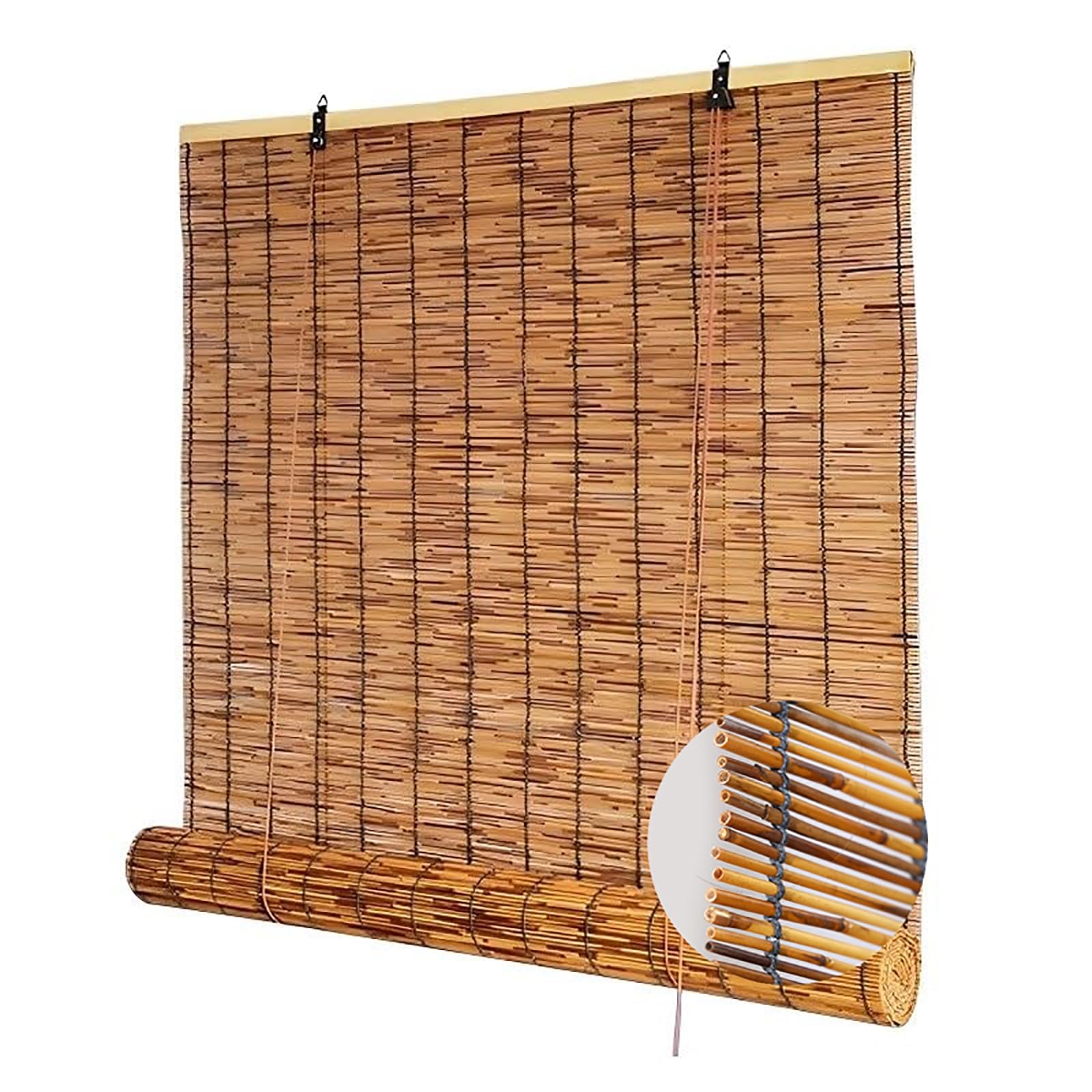 Rideau de paille vintage pour une ambiance terrasse et salon chaleureuse