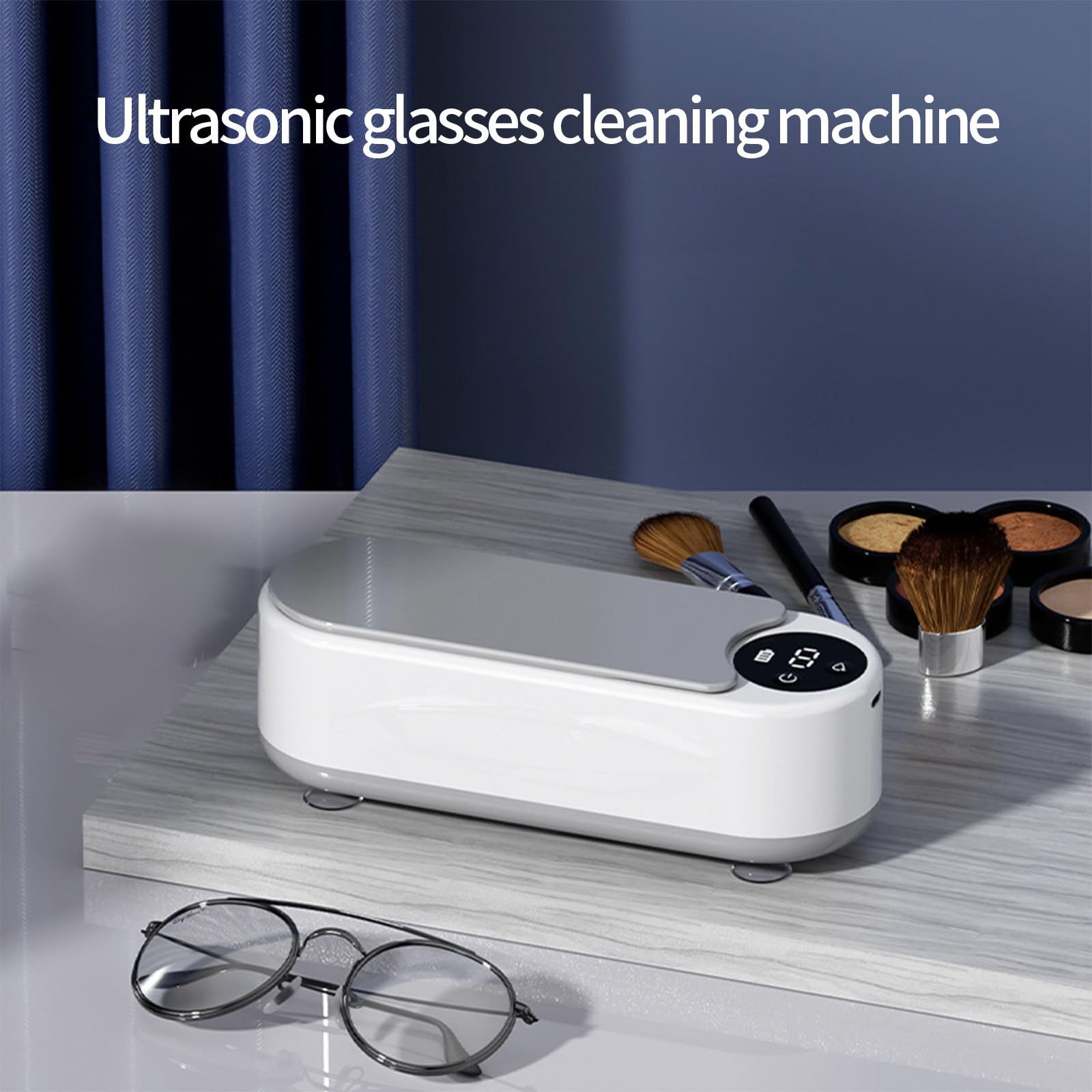 Limpiador de Joyas, máquina de Limpieza doméstica portátil de 45KzHz 450ML, Anillo Gafas Relojes dentadura limpia/706