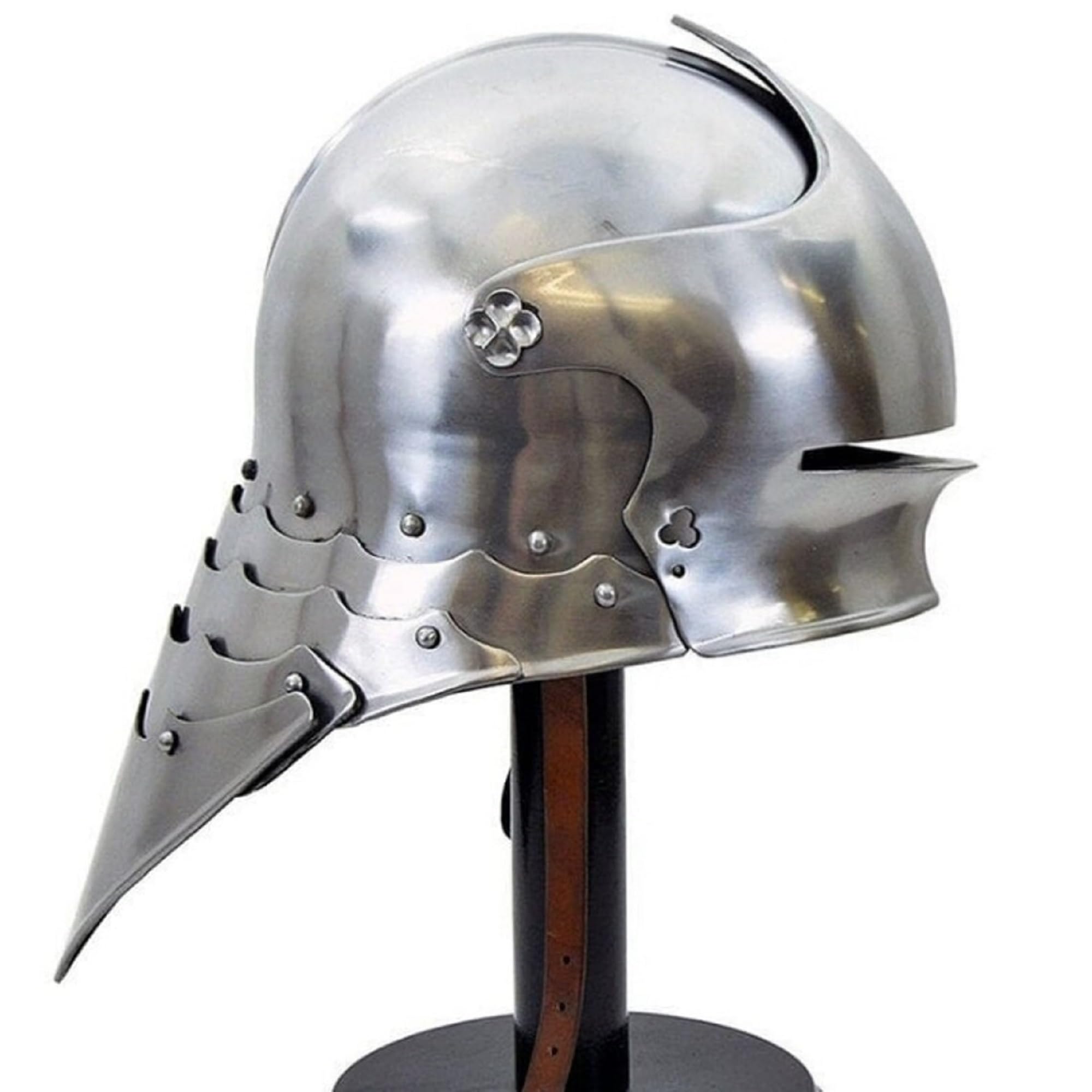 Medievale Tedesco Gotico Sallet Casco Visiera Sallet Casco Europeo Armatura Viso Chiudi Casco Acciaio LARP Guerriero cosplay casco Halloween
