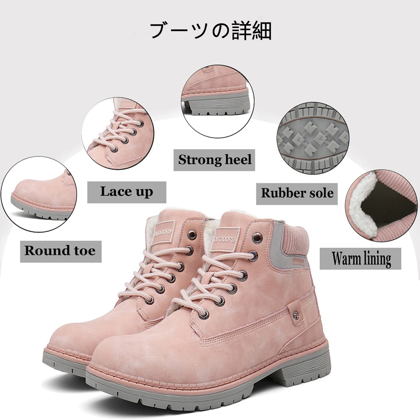 ZUSERISのストアを表示 [ZUSERIS] ハイキングシューズ 登山靴 スノーブーツ メンズ レディース トレッキングシューズ ハイカット アウトドア ウォーキングシューズ 防寒靴 防水 防滑 綿靴 雪靴 in use