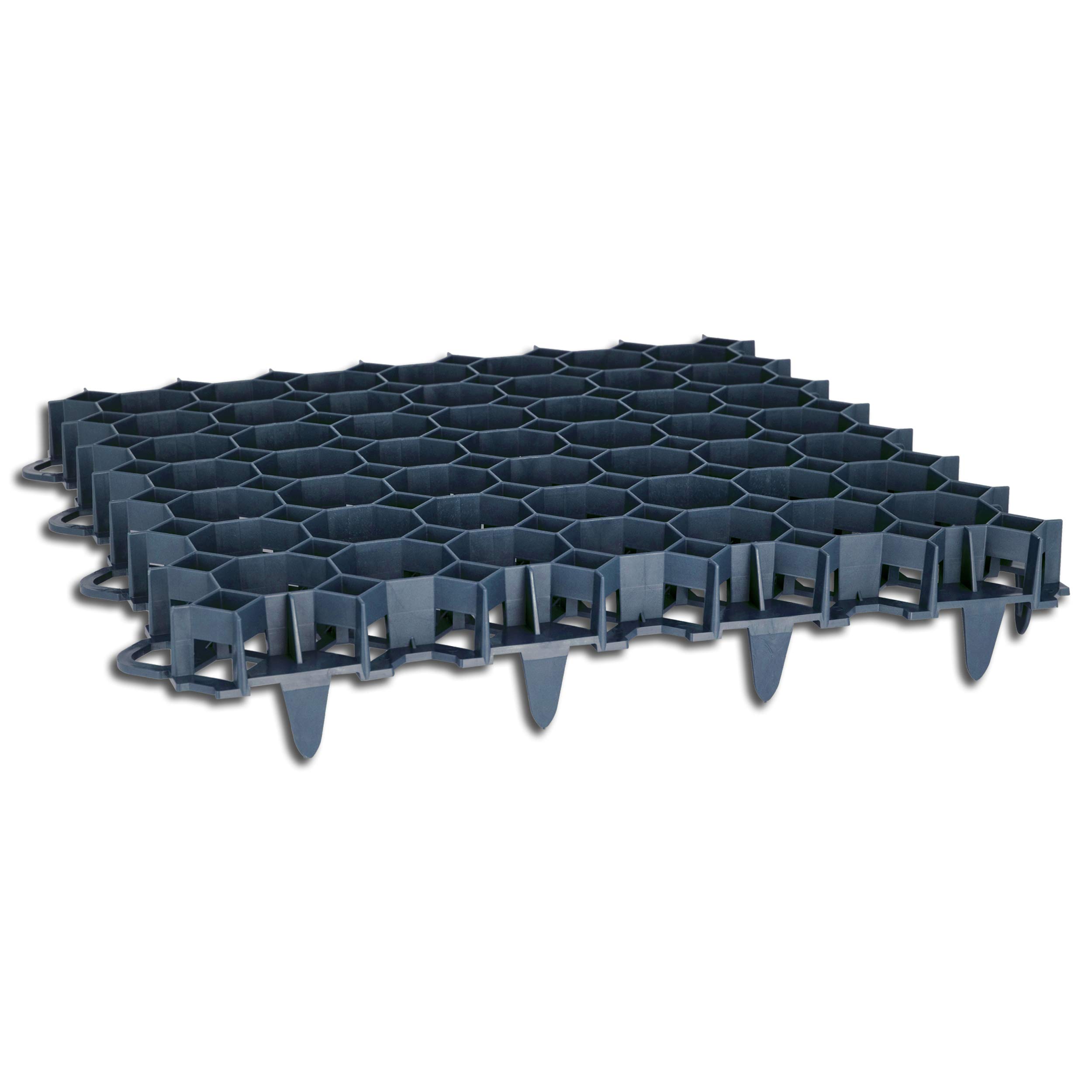 20 Stück Rasengitter aus Kunststoff schwarz 50 x 50 x 4 cm Rasengitterplatten Rasenwaben Bodenwaben Paddockplatten