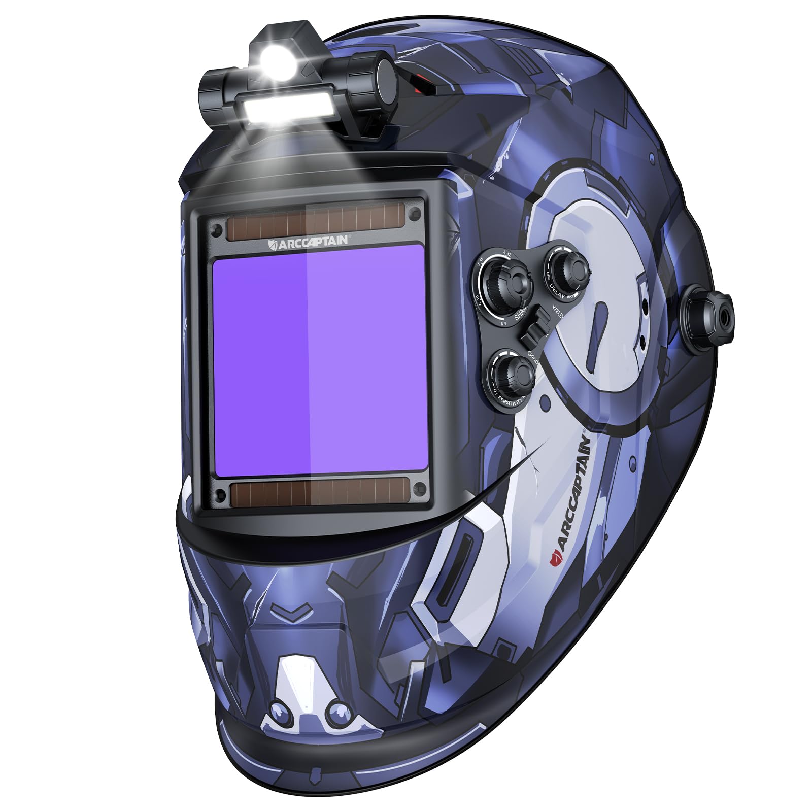 ARCCAPTAIN Auto Darkening Welding Helmet with Light, 3.94"X3.66" Large View — Amazon image 11