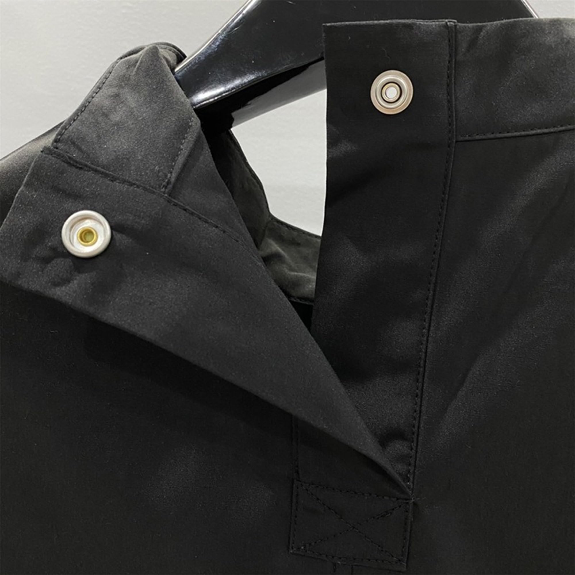 Débardeur pour homme à col montant et boucle - Style streetwear - Couleur unie - Tendance - Sans manches