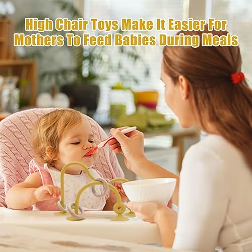 Miniatura 6 de zeeloopbee Juguetes para silla alta con ventosas para niños pequeños con ventosa de silicona Montessori, juguetes educativos de dentición para bebés