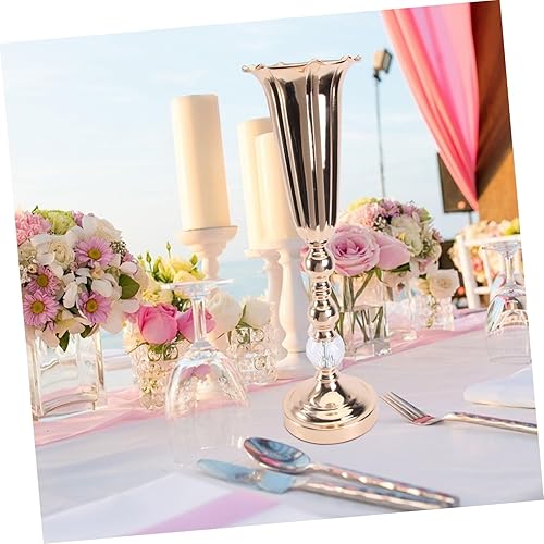 Miniatura 4 de Amosfun 2pcs Vase Small Metal Flower Arrangement Cute Flower Pot Candle Holder Stand Floral Centerpiece Riser Stand Jarrones Decorativos Commemorate