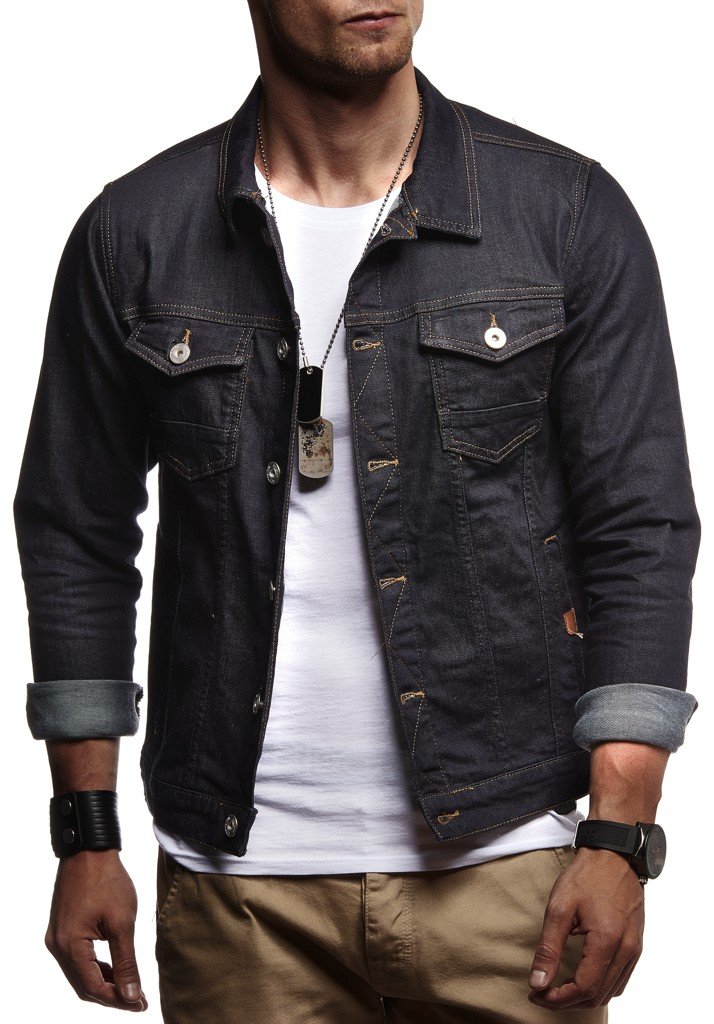 Leif Nelson Giacca di Jeans Uomo LN-9500