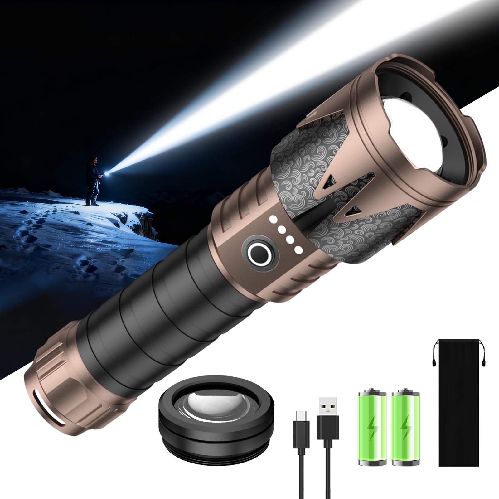 Lampe de poche LED haute luminosité anti panne de courant SKYFIRE - 8