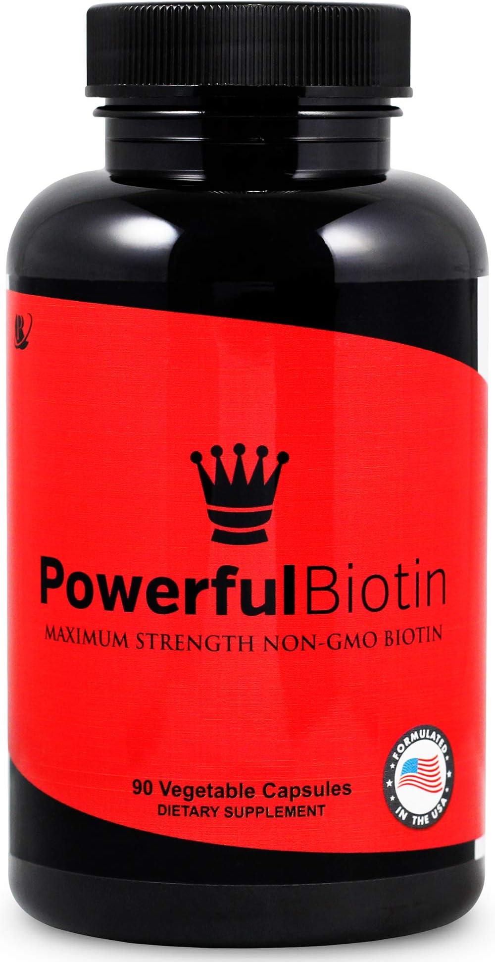Powerful Biotin: Non-GMO, Highest Potency, Natural, Safe and Works Fast, Stop Hair Loss, Natural Hair Growth Vitamin for Men & Women, 90 Day Supply