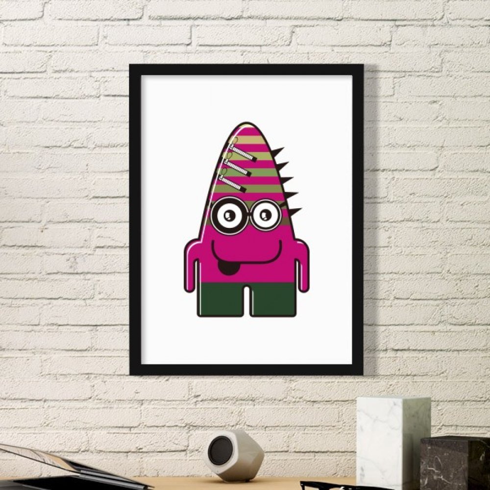 Cadre photo alien rose avec impression d'art noir petit format pour stickers muraux