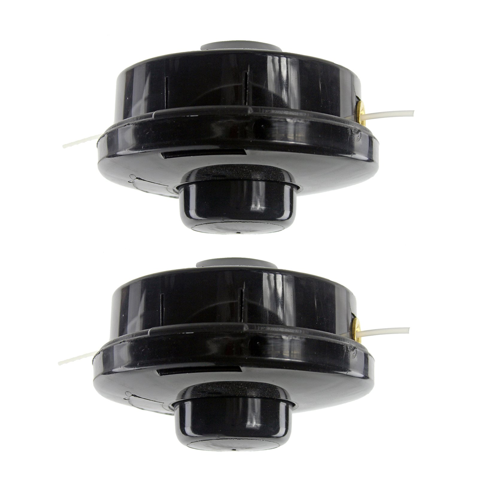 SPARES2GO Universal Dual 2 Line Petrol Strimmer Trimmer Brushcutter Bump Feed Spool Head (Pack of 2)