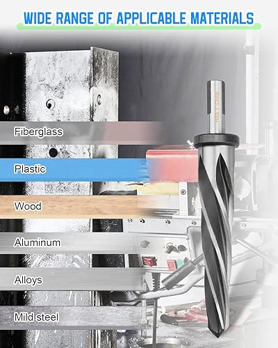 Vista 17 de 3/4 "Puente de taladro/Broca escariadora de construcción con vástago de 1/2" HSS Herramienta de broca de escariador para acero Metal Madera Aleación