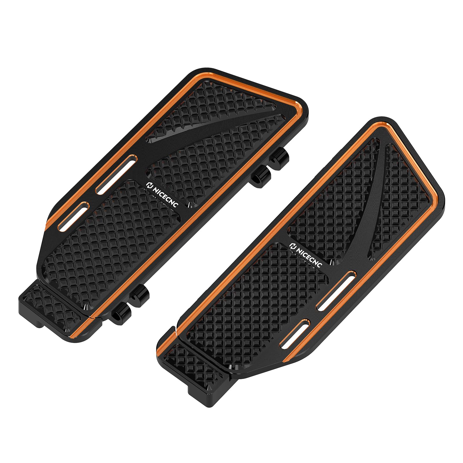 NICECNC BL-OR Adjustable Extended Rider Footboards Compatible with Harley Road Glide FLTRX/Street Glide FLHX/Special FLHXS 2017-2023,CVO Road Glide FLTRXSE 2018-2022,See Page Fitment!