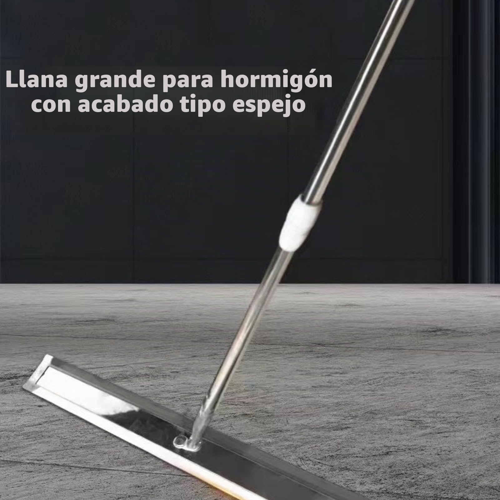 Llana De Hormigón, Llana De Acero Inoxidable, Herramienta Autonivelante For Cemento, con Mango Ajustable, For Colocar Pisos De Hormigón Y Cemento