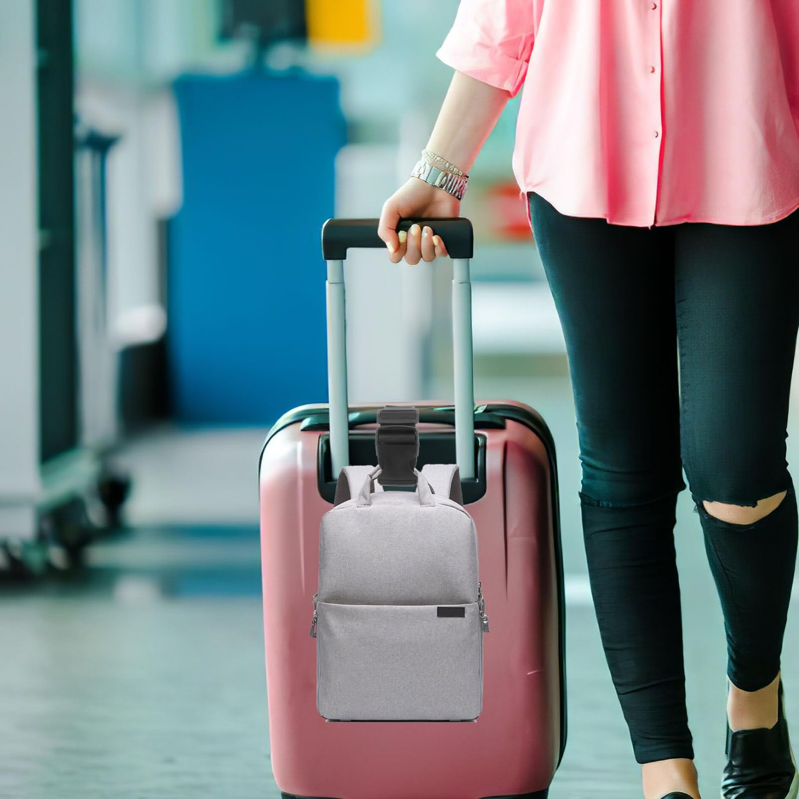 4 Set Cinghie Regolabili Per Valigie Adattabili Per E Per Viaggi Sicurezza E Trasporto 4 Pezzi*4