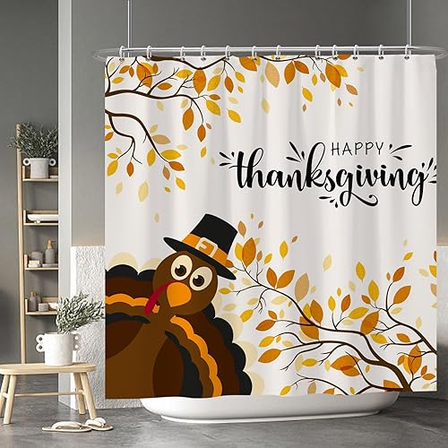 Miniatura 214 de Baocicco Juego de cortinas de ducha de fantasmas de Halloween, encantadores fantasmas de dibujos animados, divertidos trucos o tratos, cortinas de