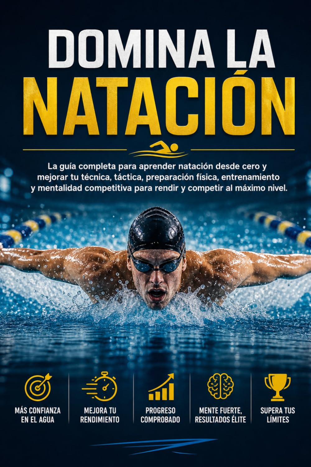 Domina la Natación: La guía completa para aprender natación desde cero y mejorar tu técnica, táctica, preparación física, entrenamiento y mentalidad competitiva para rendir y competir