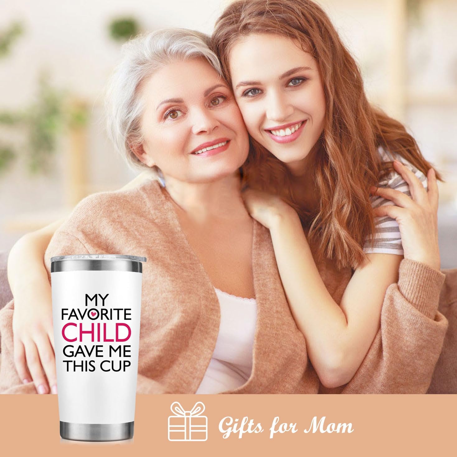 Christmas Gifts for Mom - My Favorite Child Gave Me This Cup - Birthday Gifts for Moms, Mother from Daughter Son - 20 Oz Tumbler White - Image 7