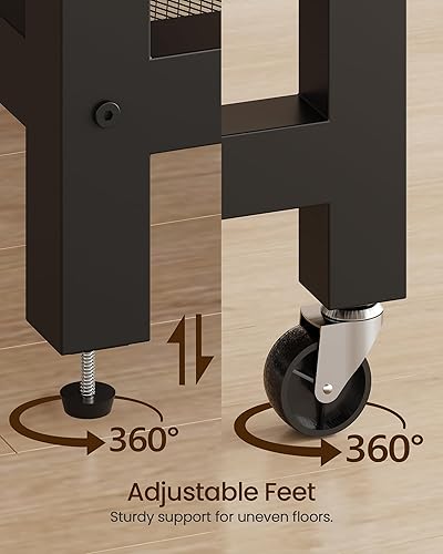 Miniatura 8 de Isla de cocina con toma de corriente, mesa de isla de cocina con parte superior plegable, islas de almacenamiento estacionario, barra de café con