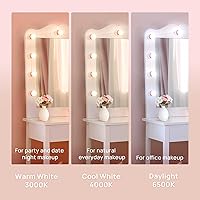 Vista 3 de Consciot LED Vanity Lights for Mirror, Hollywood Style Vanity Light with 10 Dimmable Bulbs, Adjustable Color & Brightness, USB Cable, Mirrors Lights