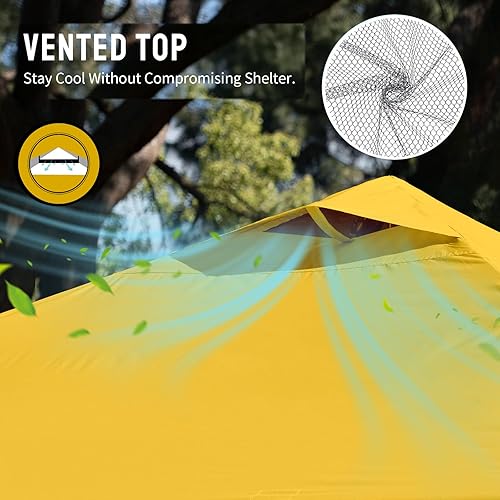 Miniatura 117 de CROWN SHADES - Toldo plegable instantáneo con bolsa de transporte para exteriores, 10 x 10 pies Azul