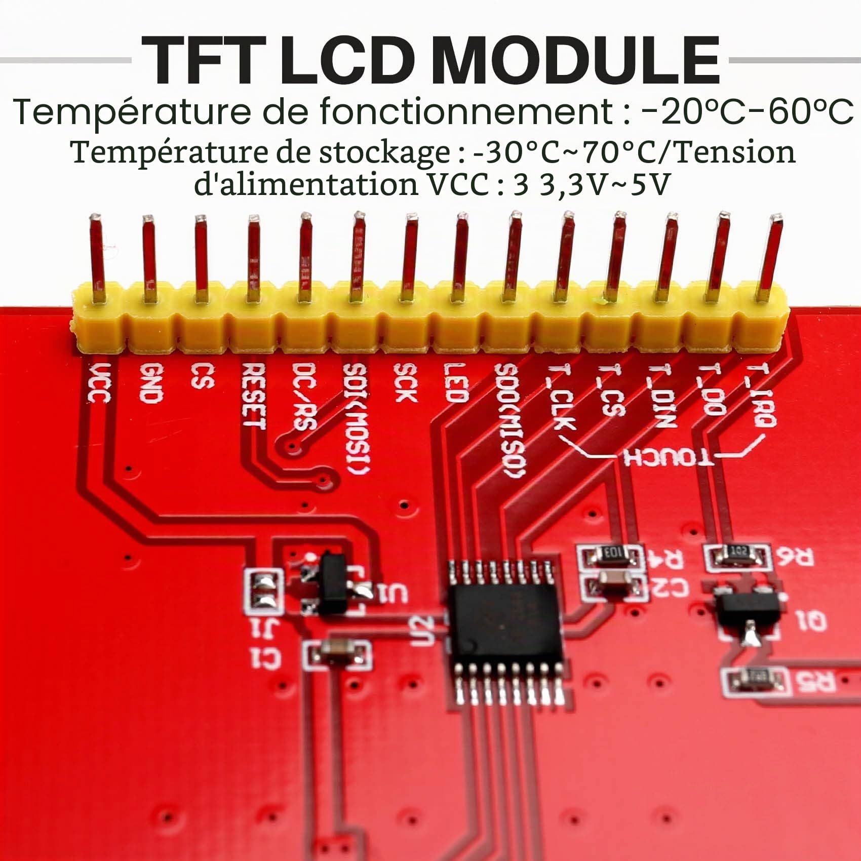 XIAOJUN Écran LCD TFT Série 3,5 Pouces 480X320 SPI avec IC ILI9488 Panneau de Contrôle IC pour MCU