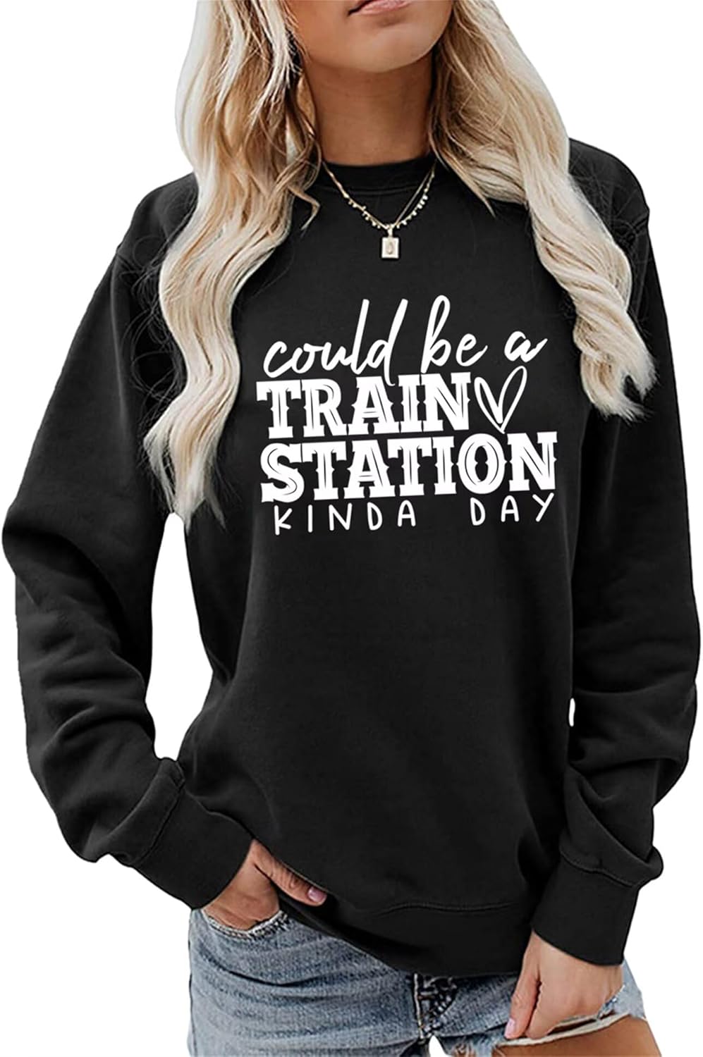 Country Music Shirt for Women Train Station Sarcastic Crewneck Sweatshirt Boho Cowgirl Vintage Western Pullover Tops